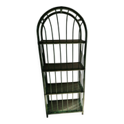 Étagère bambou /rotin verte