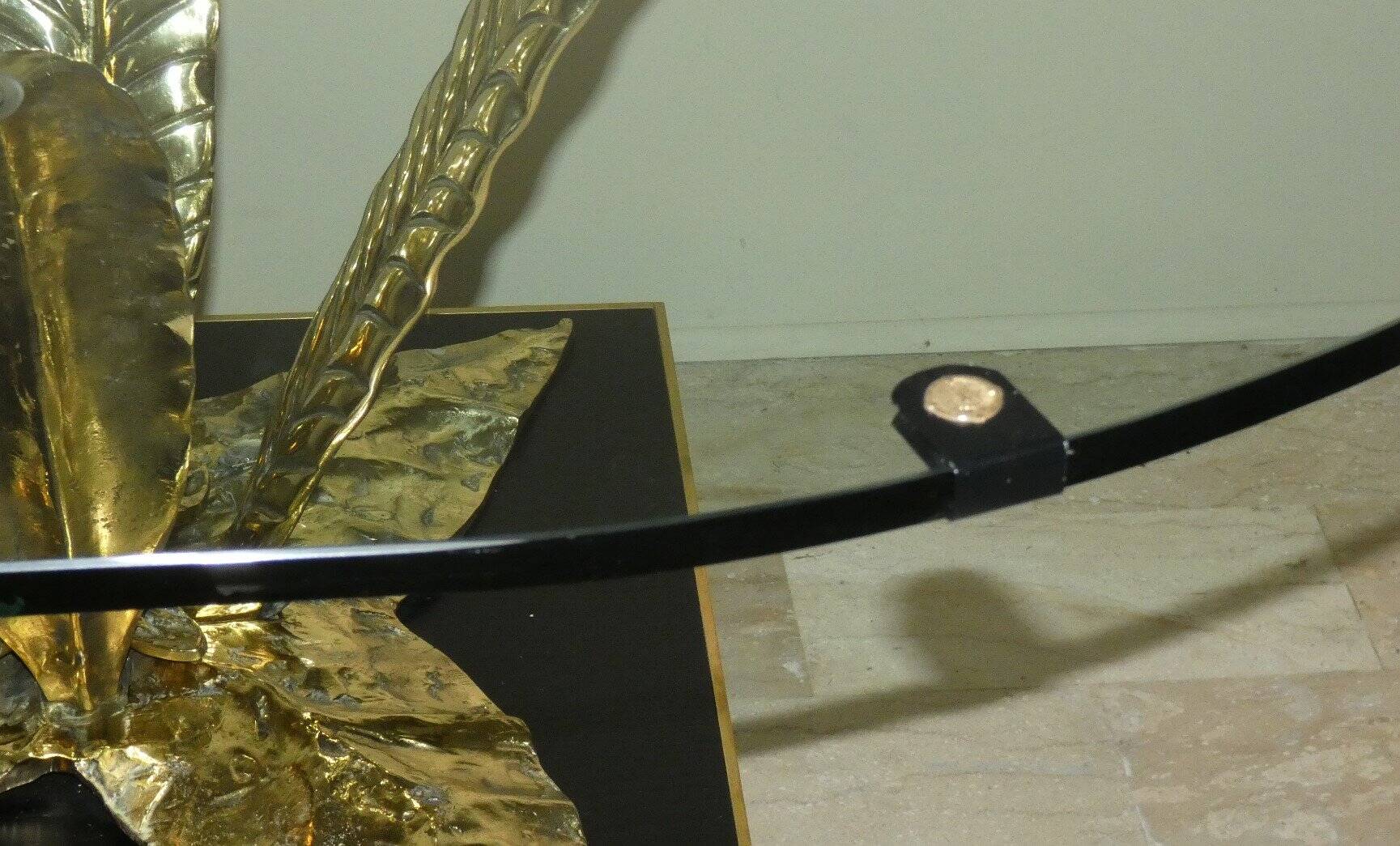 Bronze, brass and crystal table by Gianni Versace for Versace Home, Italy, 1980s.