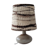 Lampe années 70 grès et tissage