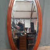 Large beveled oval mirror