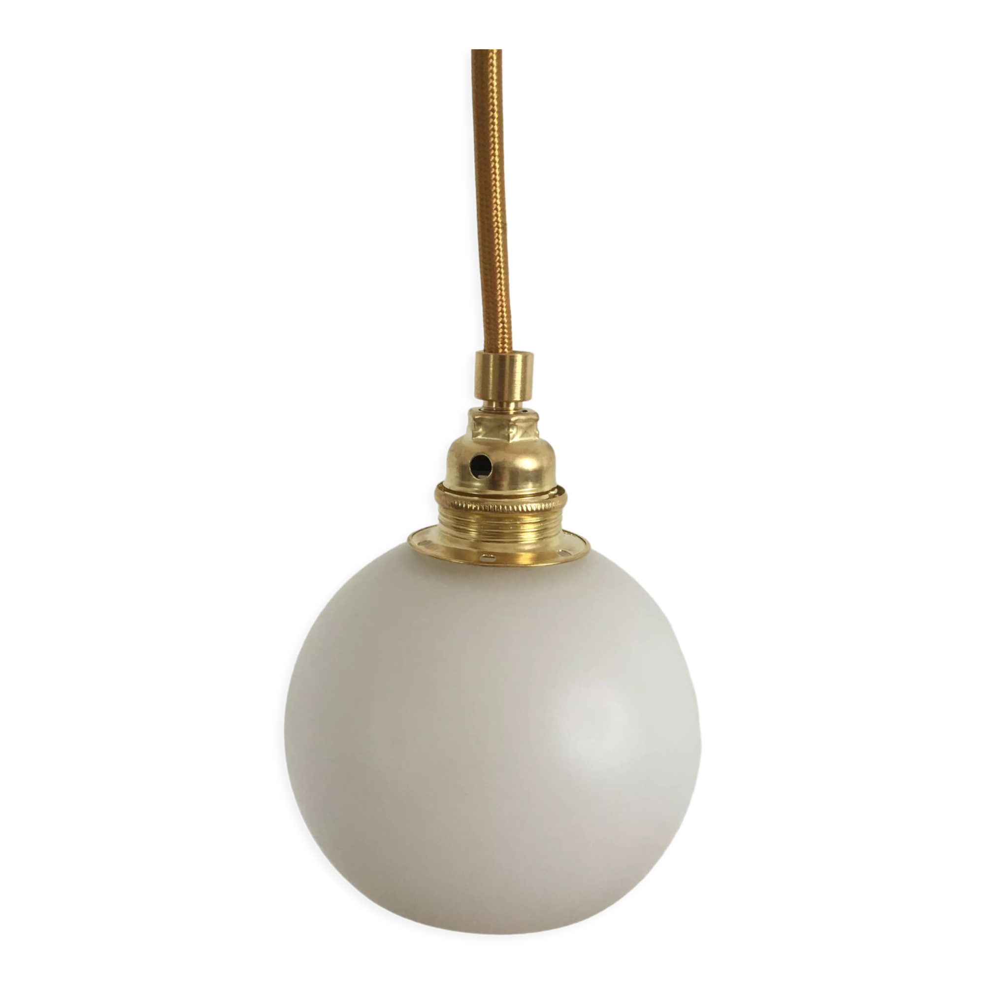 Vintage opaline golden thread walking lamp