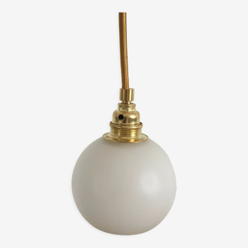 Vintage opaline golden thread walking lamp