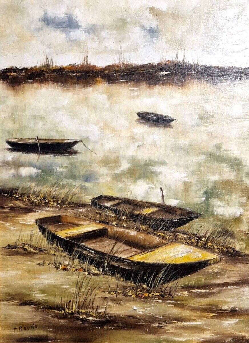 Bords De Loire Par Pierre Bruno XXe