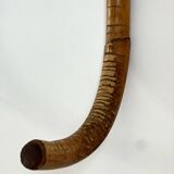 1960s rattan wall hook shelf