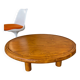 Round Pine Coffee Table in the style of Charlotte Perriand for Les Arcs,