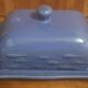 Butter maker in blue ceramic fish pattern