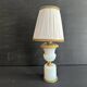 Lampe XIXe en opaline blanche et métal doré
