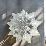 Portuguese snowflake glass flush mounted lamp