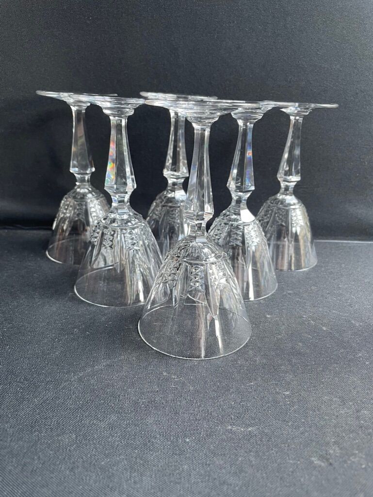 6 port glasses stamped Baccarat - Service Austerlitz