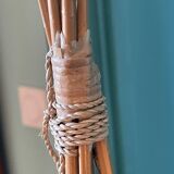 Tipi bamboo and rattan floor lamp