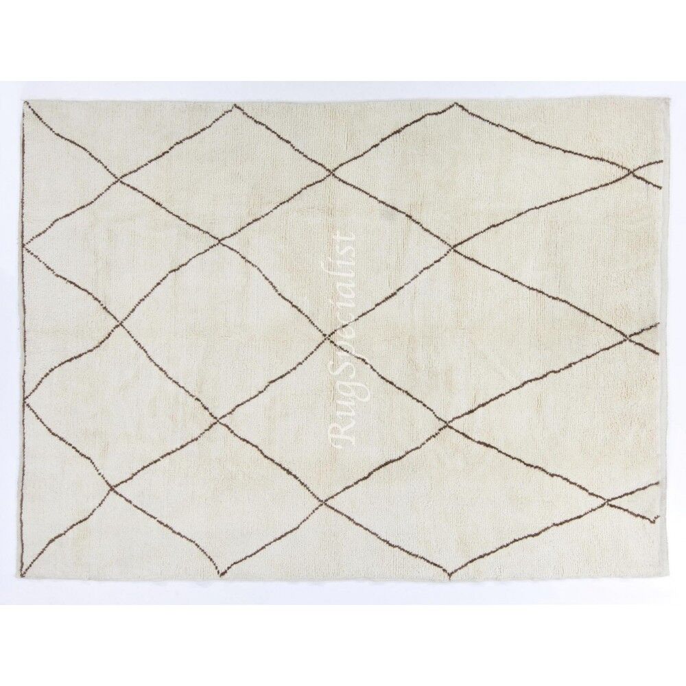 Hand-knotted Moroccan Tulu Rug. 100% Natural Wool. Atlas Design Contemporary Carpet. Custom Options Available