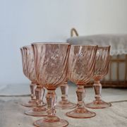 6 coupes à champagne vintage Luminarc Rosaline