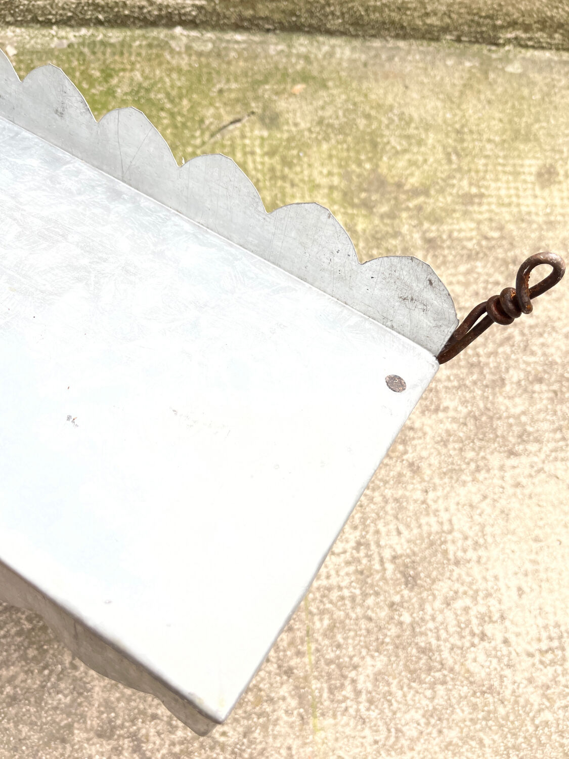 Vintage zinc wall shelf