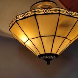 Set of two vintage tiffany style ceiling lights