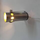 Vintage adjustable wall light, brushed metal, France 1960