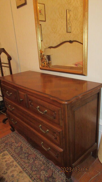 Louis xv style solid oak chest of drawers