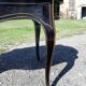 Napoleon III black lacquered wood and brass table