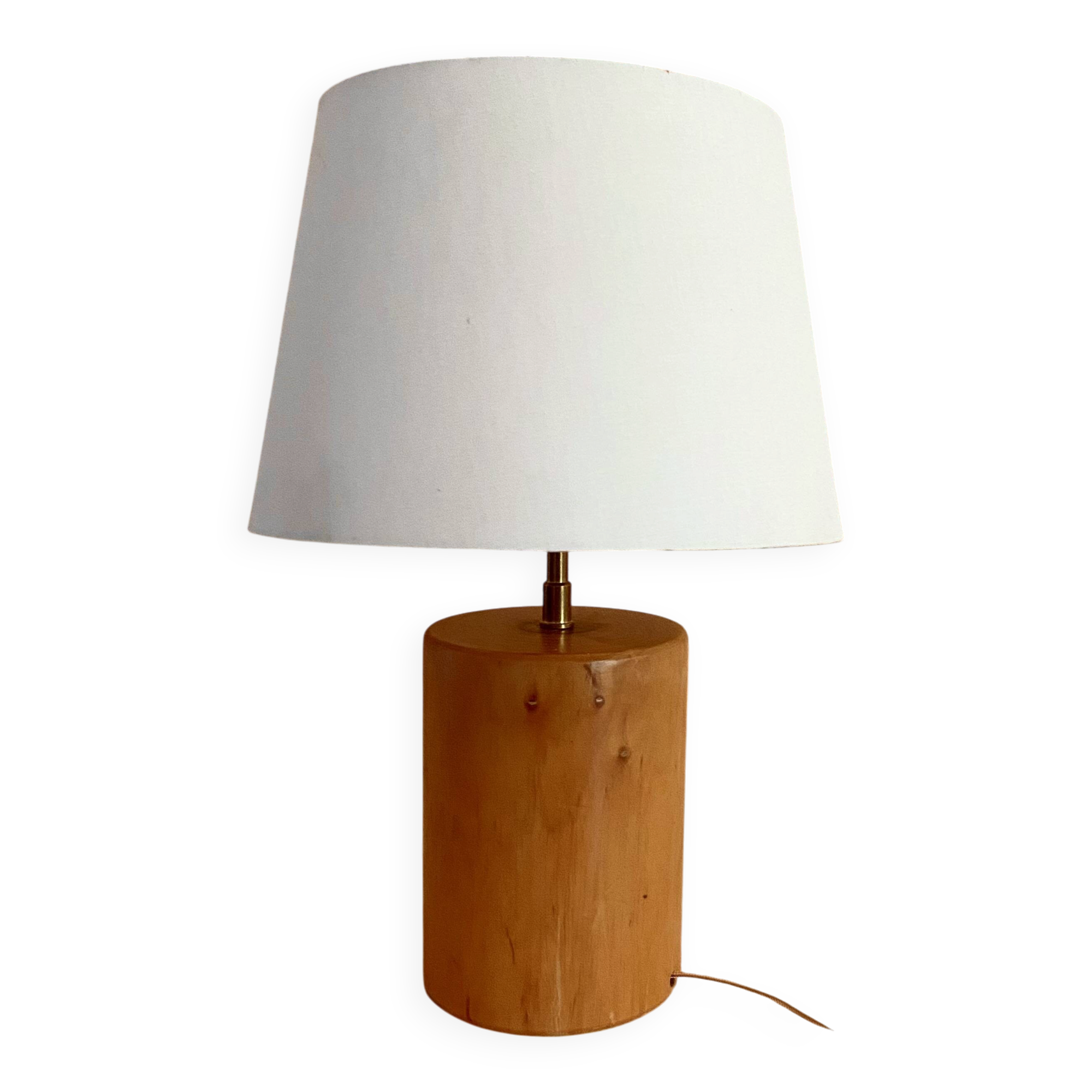Lampe danoise années 60-70, câble tissu 2M, abat-jour