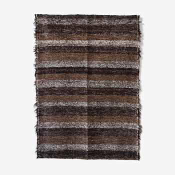 Handmade carpet - brown lines - 120 x 170 cm
