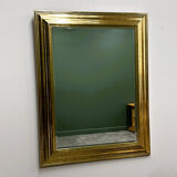 Very large Deknudt mirror with faux gold leaf frame, 1980s. Belgium