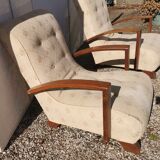 Pair of art deco armchairs 1930