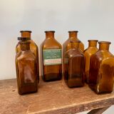 Set of 7 vials of apothecary