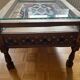 Solid wood coffee table with drawers and glass top – unique piece