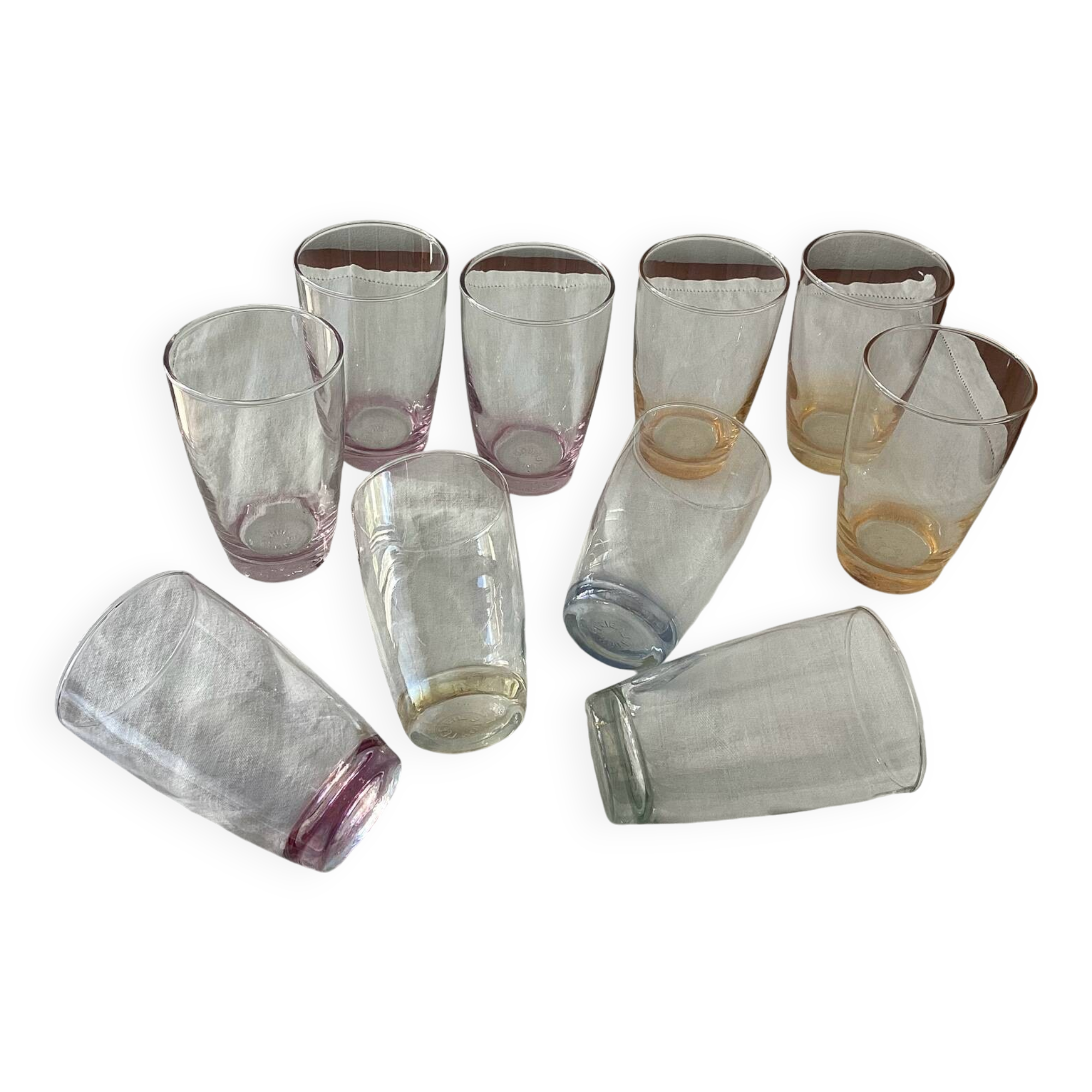 Old soda glasses Huile Lesieur