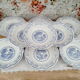 Lot de 9 assiettes creuses Digoin Sarreguemines modèle Bernadette. En parfait état, à l'exception d'