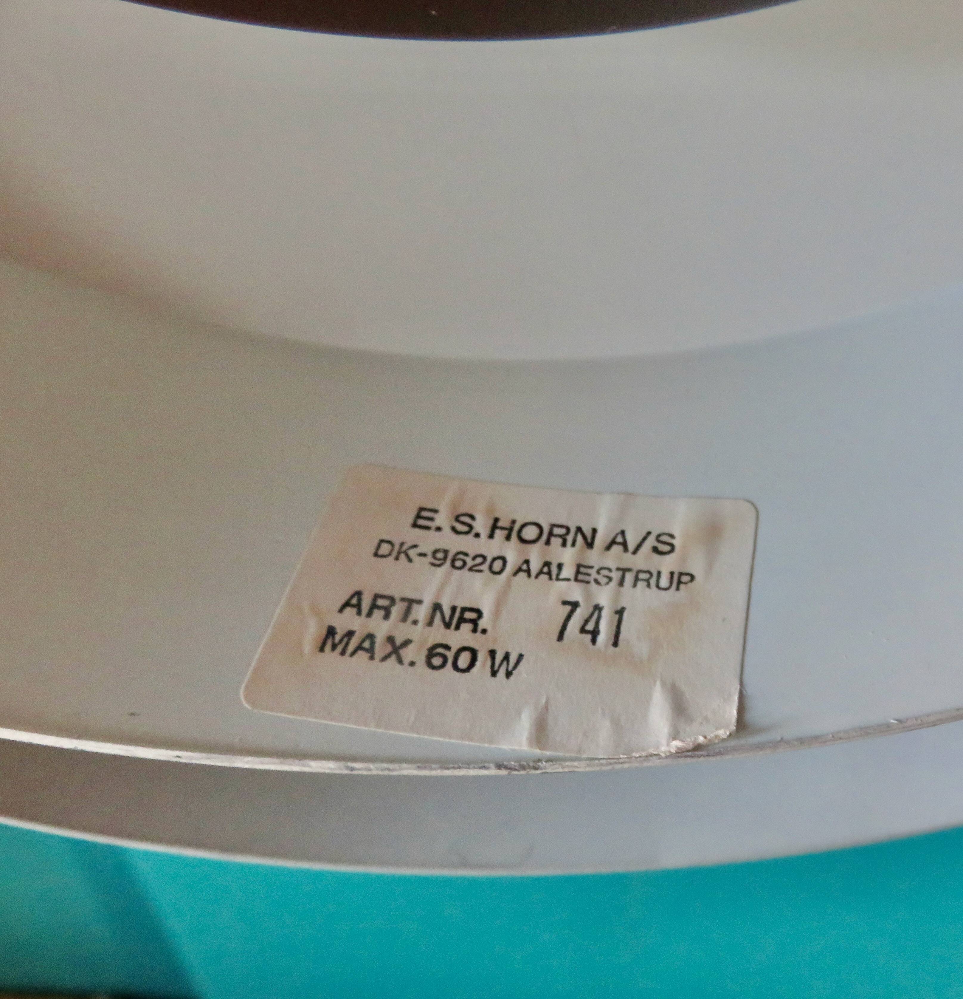 Suspension laqué brun, modèle taklampa par "e.s.horn", danemark 1970