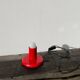 1970 Kama Keur red metal lamp