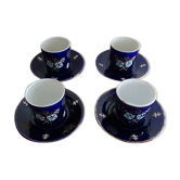 Coffee service Kg Lunéville 4 pers- Lys coat of arms Joan of Arc - Croix Lorraine