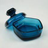 Blue glass candy box