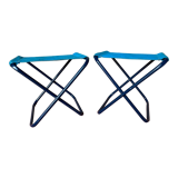 Pair of vintage canvas seats
