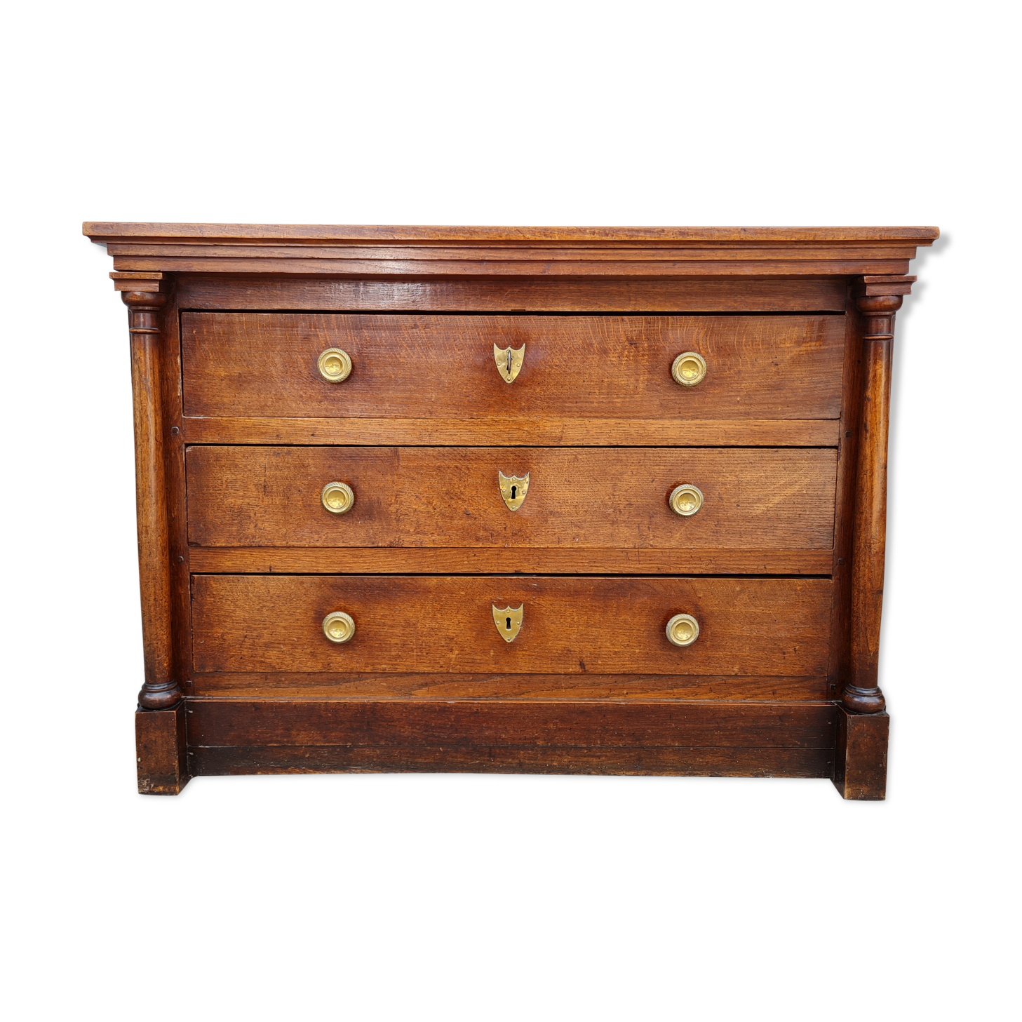 Empire period chest of drawers in light oak