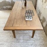 Table de ferme en pin et chêne