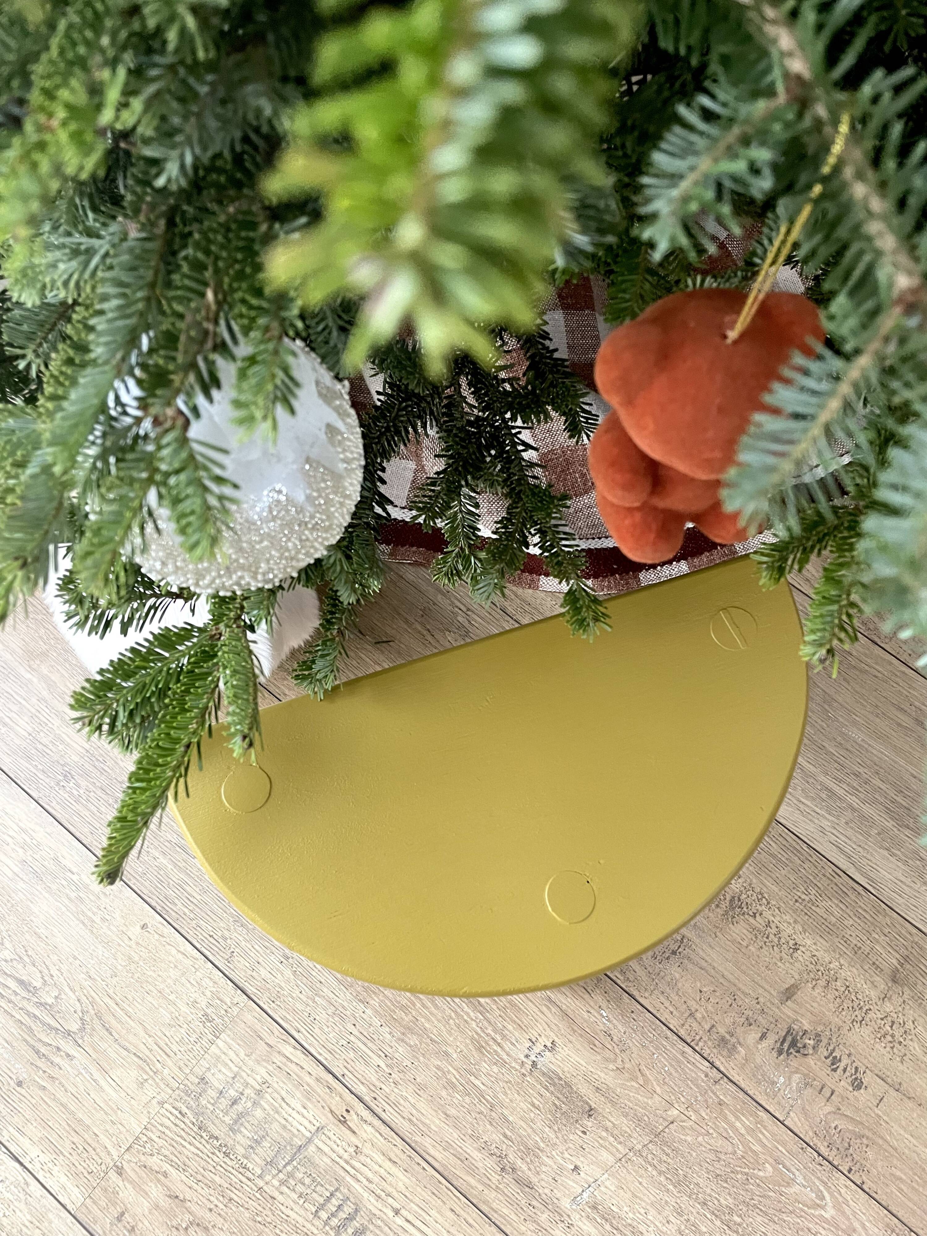 Ochre yellow tripod stool