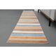 Vintage Turkish Hand-Knotted Wool Cotton Orange Runner Rug 55x319