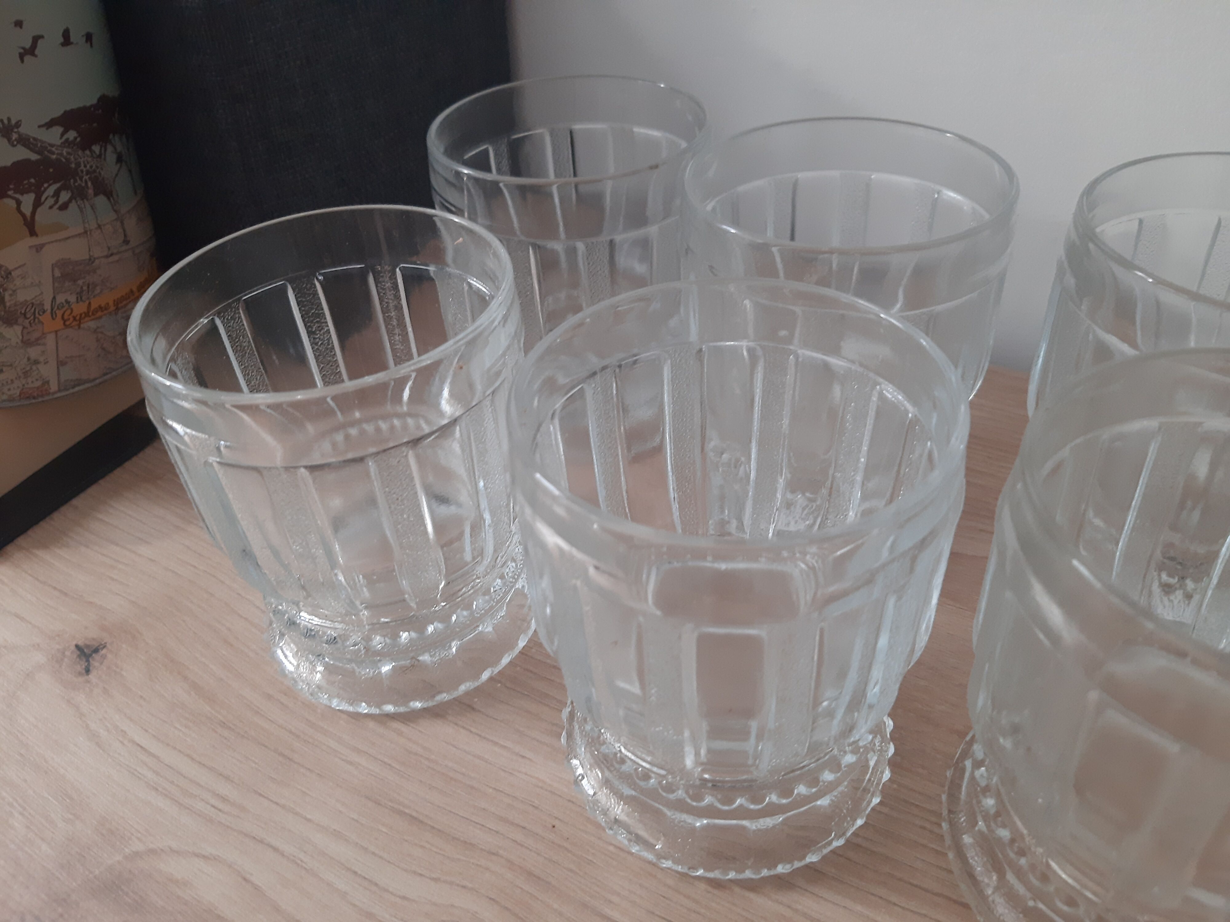 6 Bohemia glass whisky tumblers