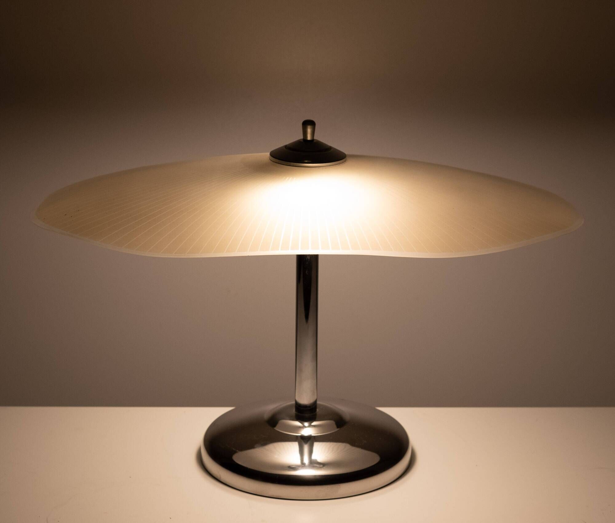 Art Deco style Table Lamp Large Oval Glass shades Germany