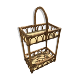 Vintage rattan bottle holder