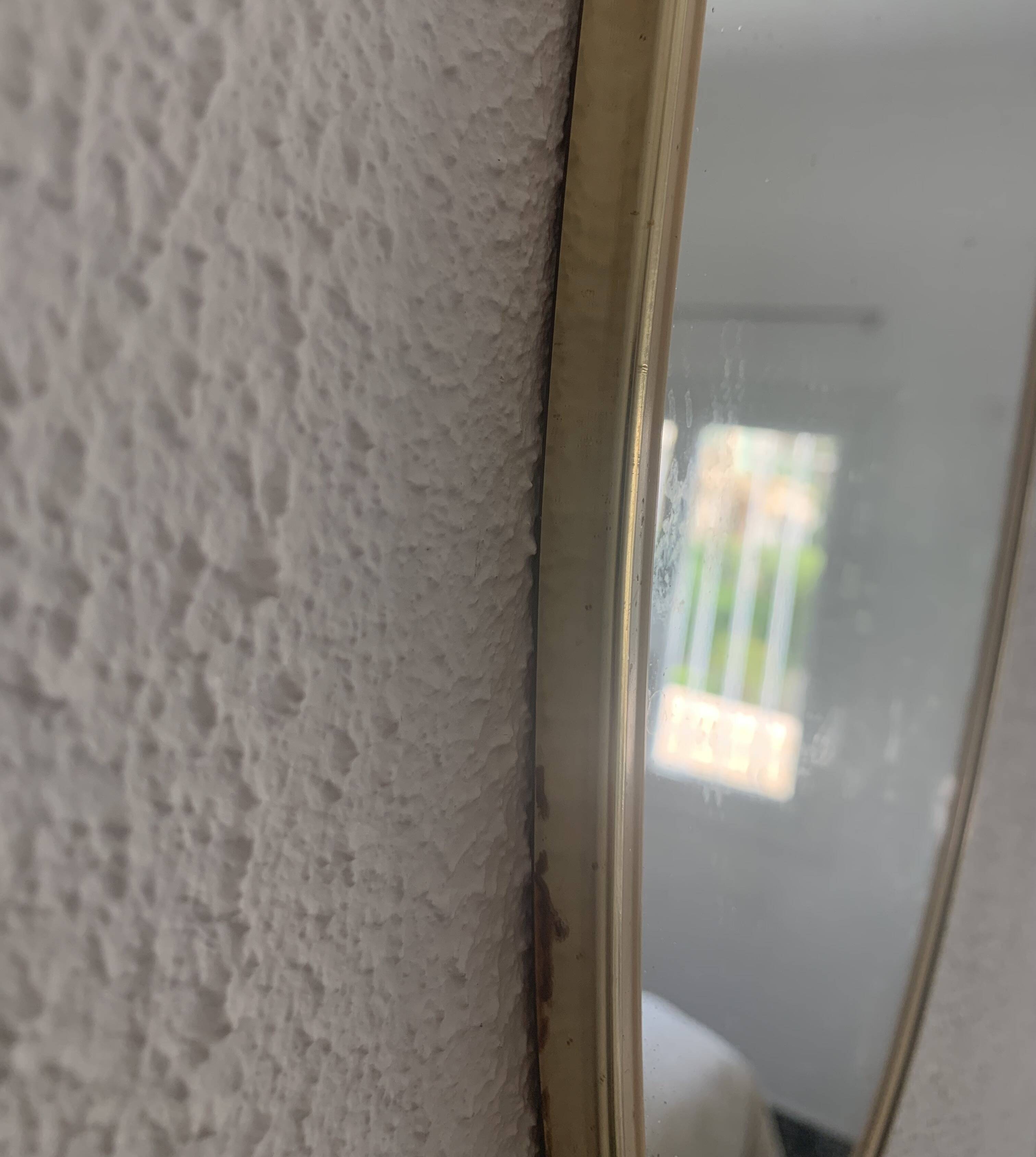 Vintage 1960 asymmetrical mirror in free form - 40 x 26 cm