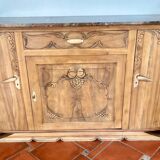 Buffet art deco en chêne massive