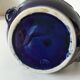 Midnight blue and flamed beige enameled ceramic filter coffee maker