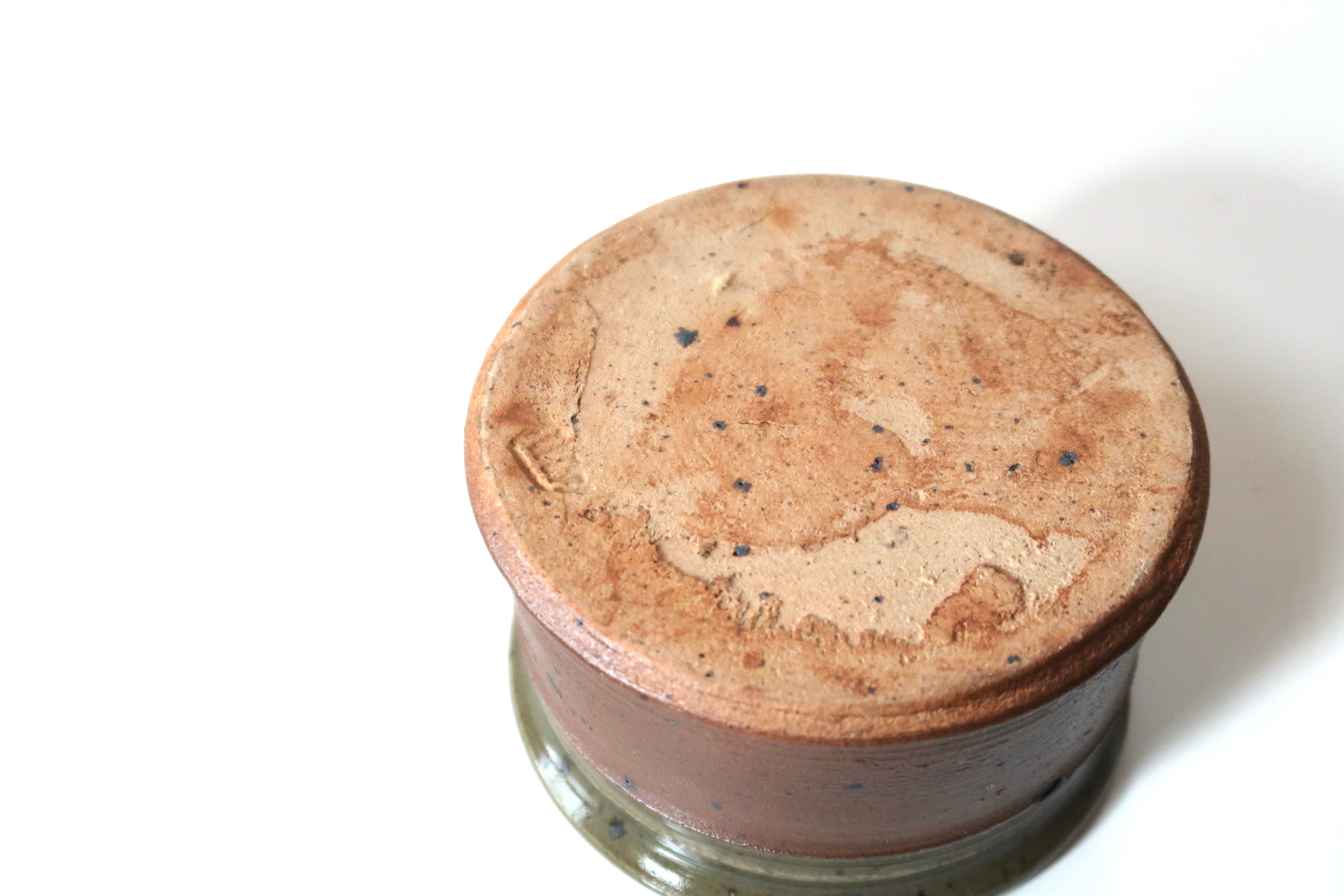 Sandstone sugar bowl by Pierre Digan, 60s