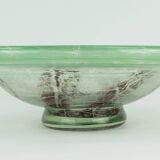 fantastic large WMF art deco ikora glass BOWL karl wiedmann 1930s green and