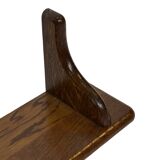 Vintage book shelf wall rack 1970s wood minimalist design