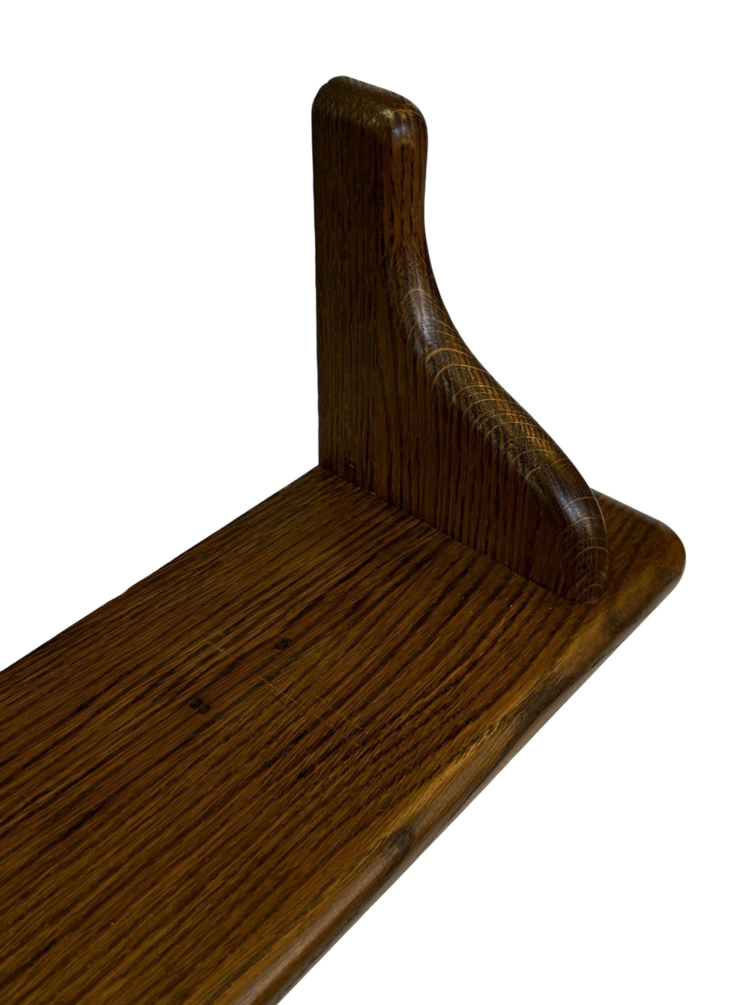 Vintage book shelf wall rack 1970s wood minimalist design