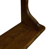 Vintage book shelf wall rack 1970s wood minimalist design