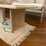 Vintage ecru rock stone coffee table